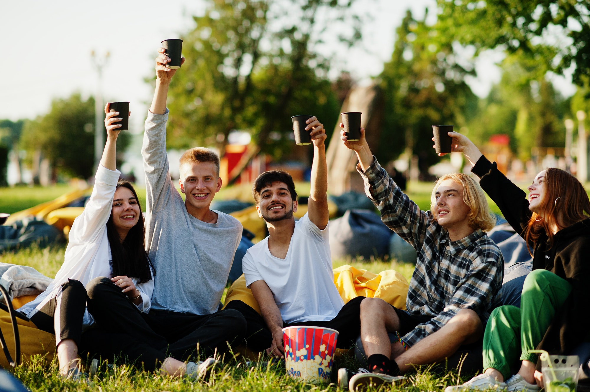 Open air cinema party
