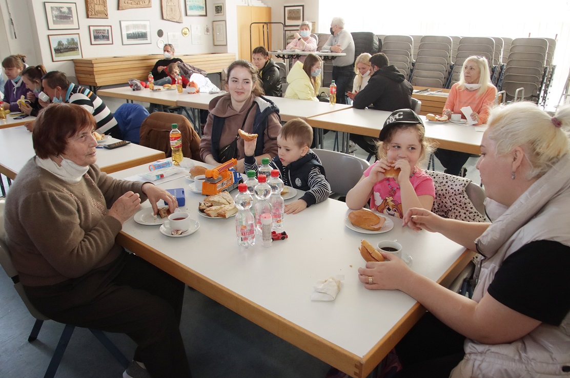 Ukrainische Flüchtlinge kommen in St. Wendel an. (Foto. J. Bonenberger)