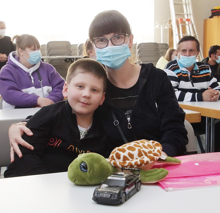 Ukrainische Flüchtlinge kommen in St. Wendel an. (Foto. J. Bonenberger)