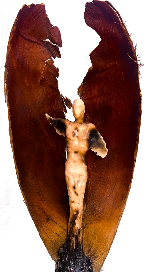 Eine Engelskulptur der Künstlerin Sigrid Caspar