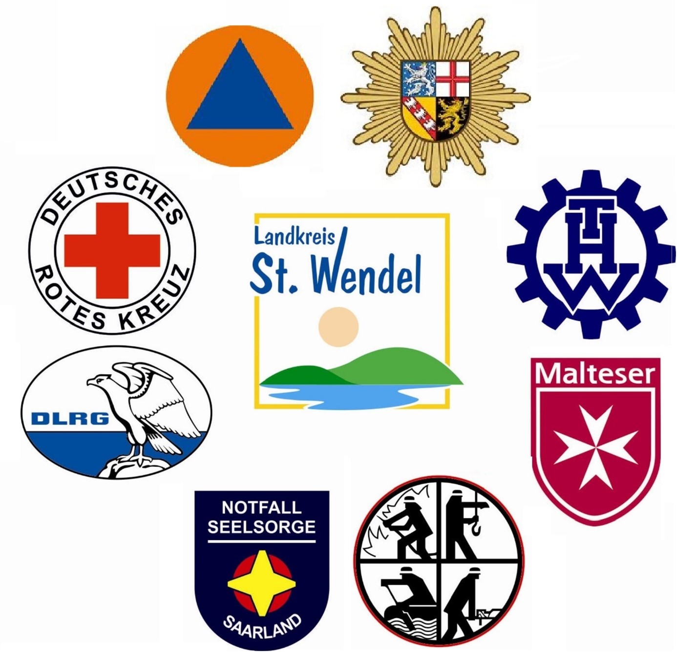 Logos der Hilfs- und Rettungsorganisationen