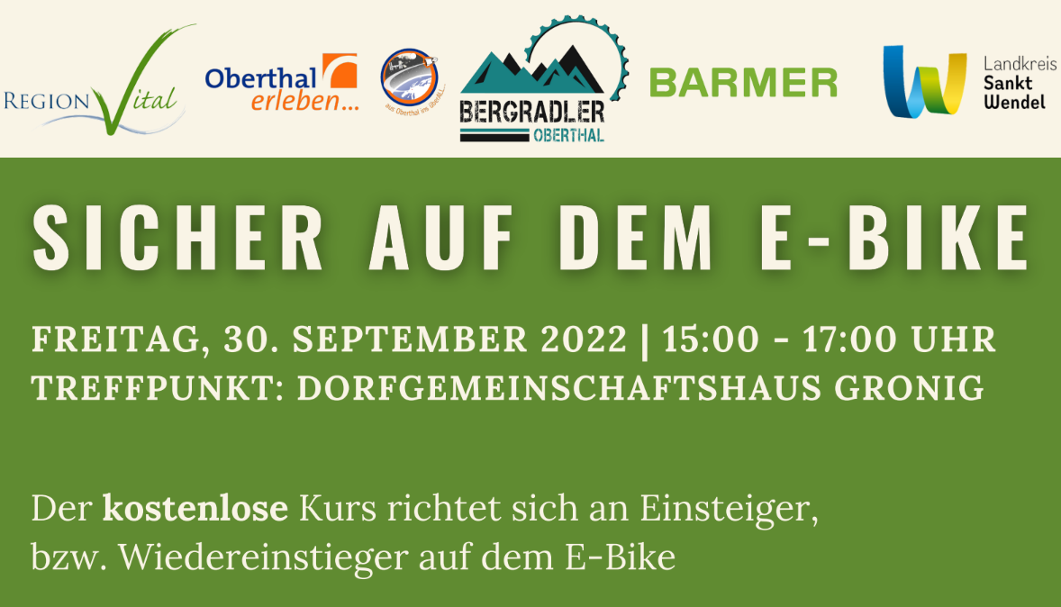 Der Flyer zum E-Bike Kurs