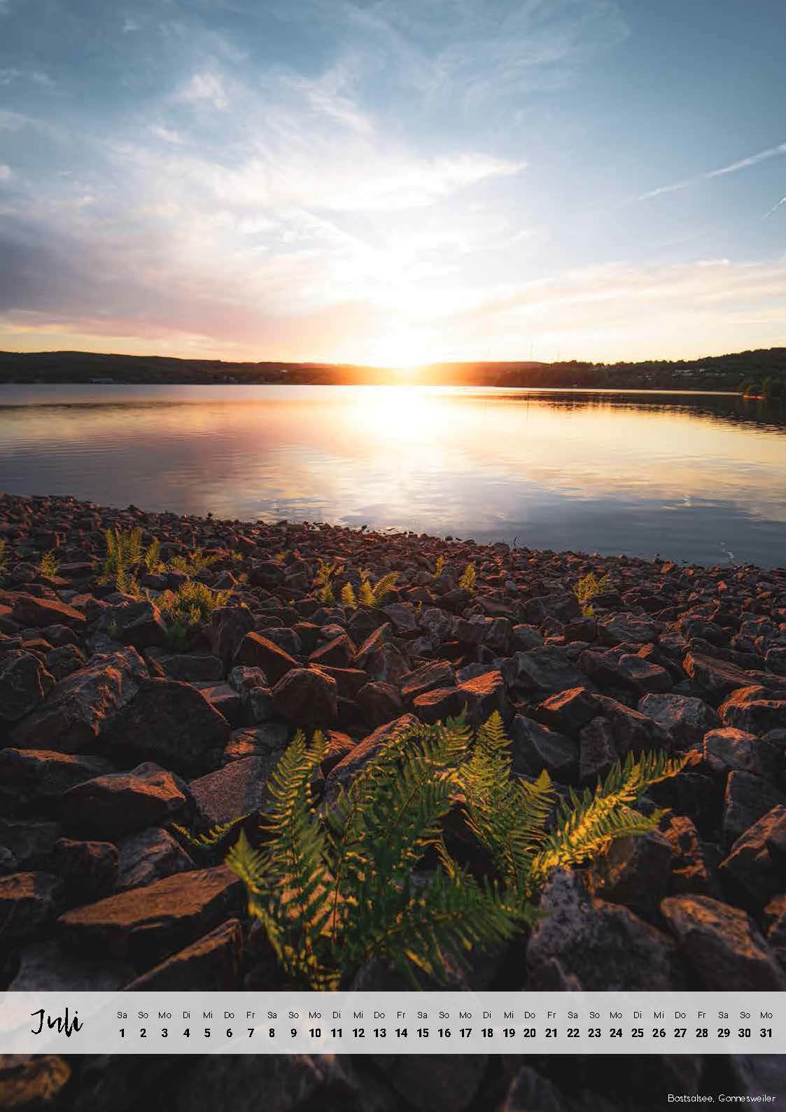 Sonnenuntergang über dem Bostalsee