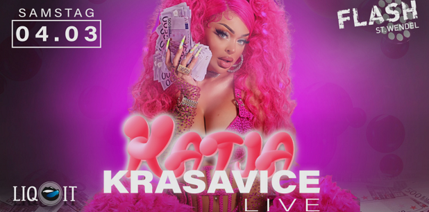 Rapperin Katja Krasavice tritt am kommenden Samstag im Flash auf