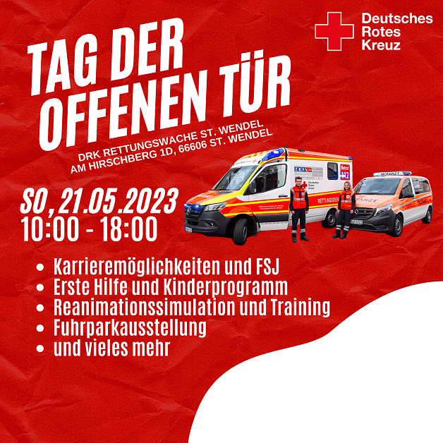 Flyer der DRK Rettungswache St. Wendel zum Tag der offenen Tür