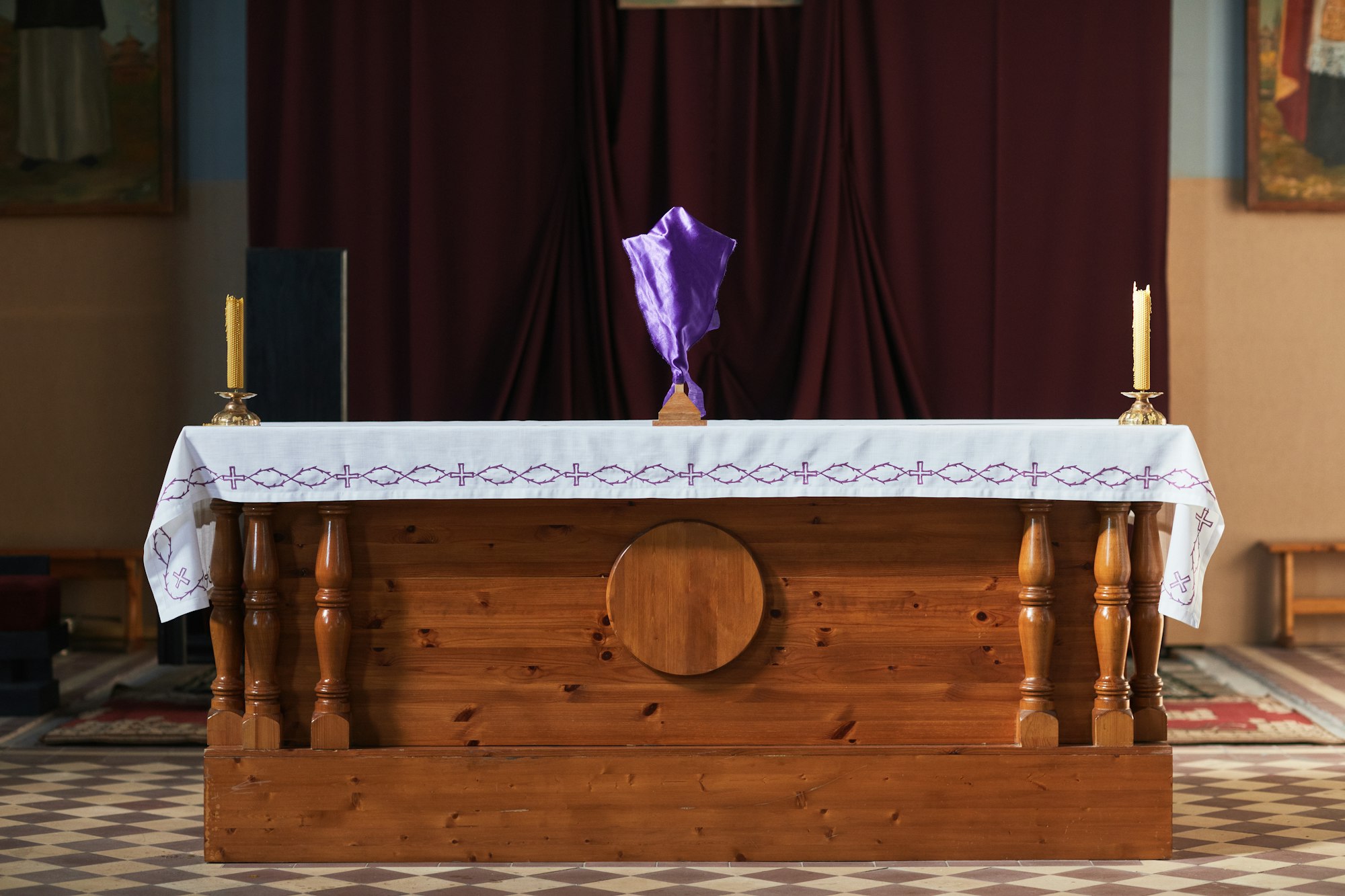 The altar in the church