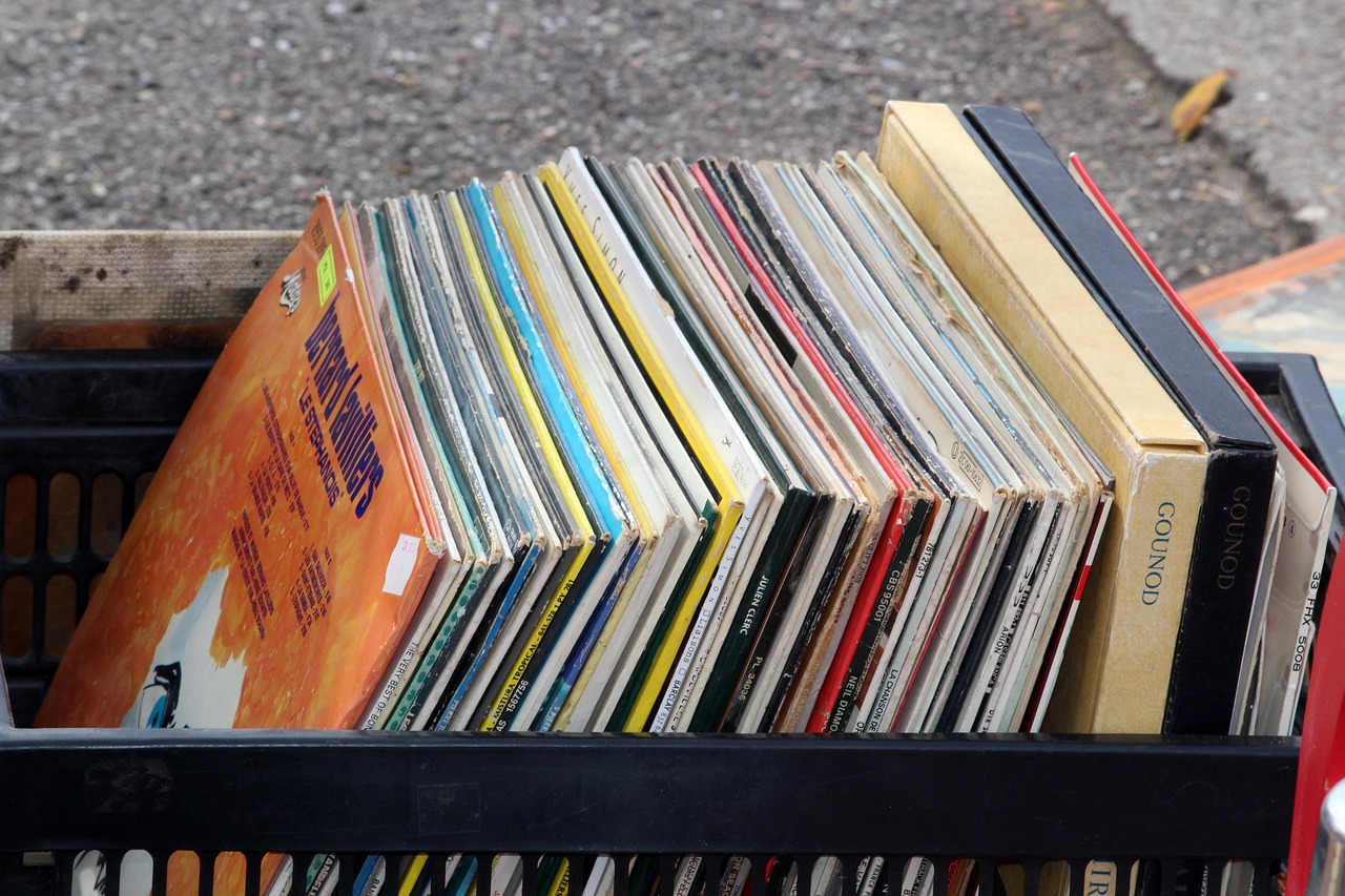 Flohmarkt, Vinylplatten, Schallplatten