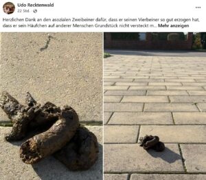 Landrat Udo Recktenwald beschwert sich über Hundehaufen auf Facebook