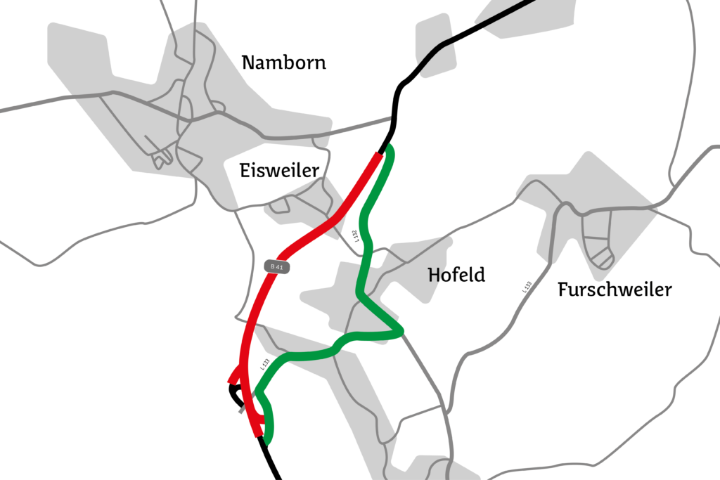 Brückeninstandsetzung auf der B 41 bei Eisweiler führt zu Verkehrseinschränkungen