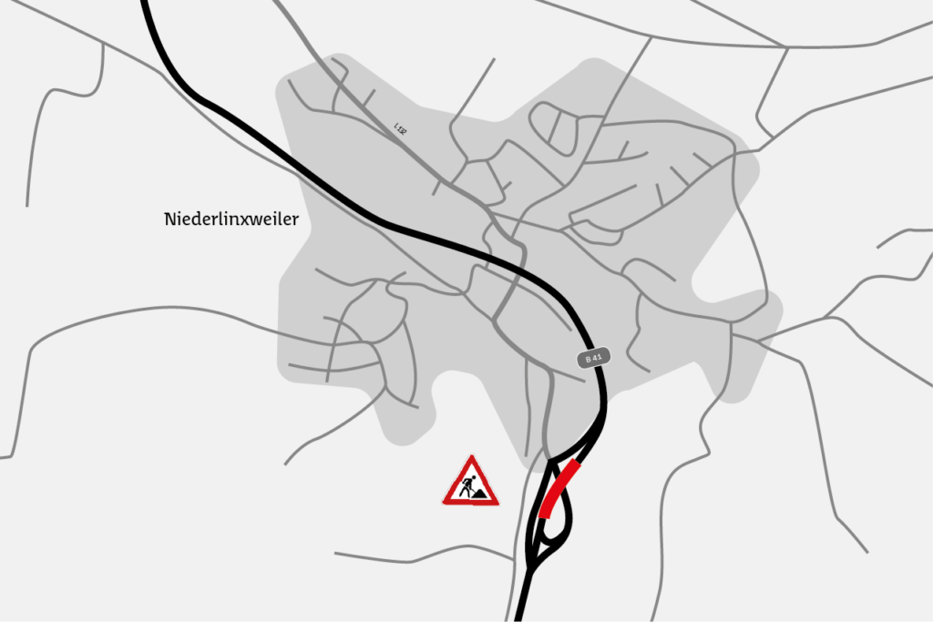 LfS sperrt B 41 bei Niederlinxweiler teilweise für Brückenarbeiten