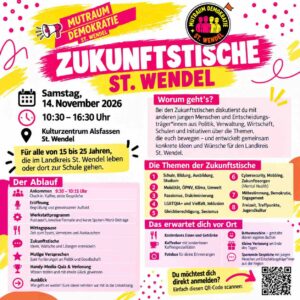 „MutRaum Demokratie“ lädt junge Menschen zu Zukunftstischen ins Kulturzentrum Alsfassen ein
